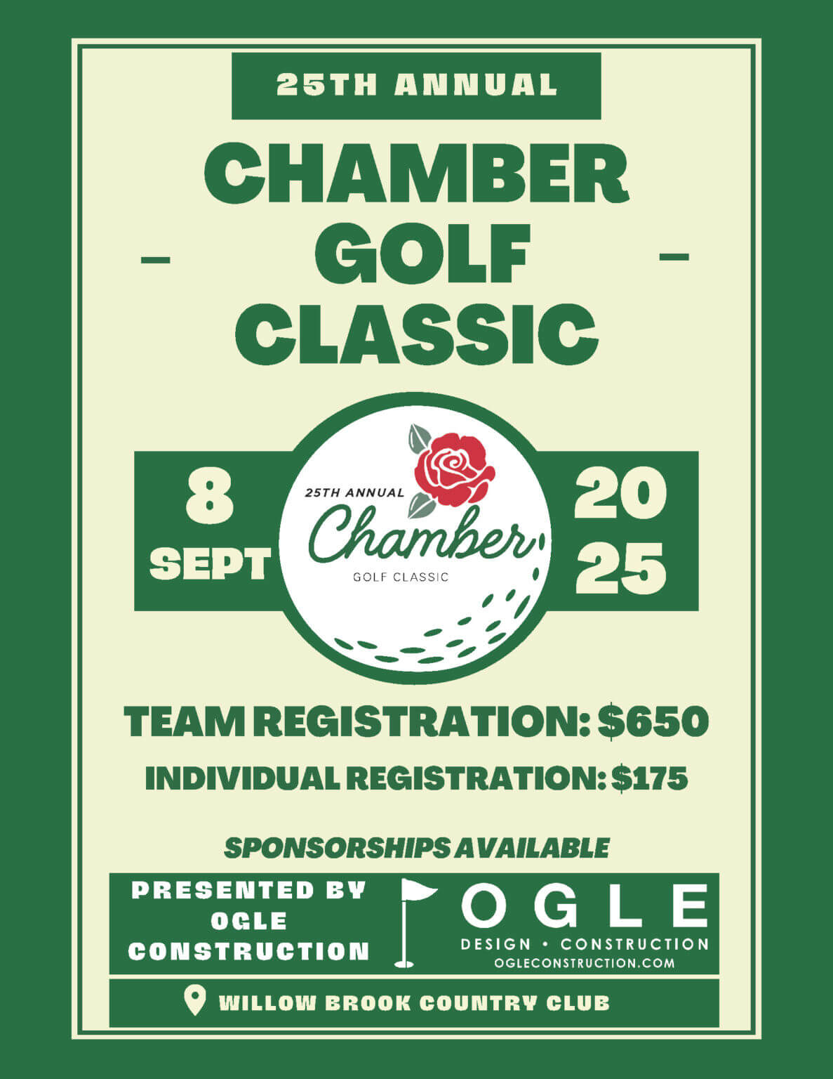25th Annual Chamber Golf Classic Flyer