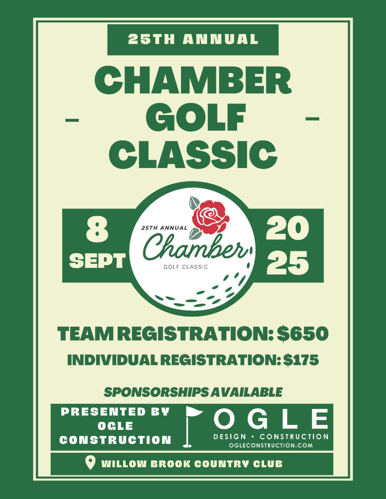 25th Annual Chamber Golf Classic Flyer