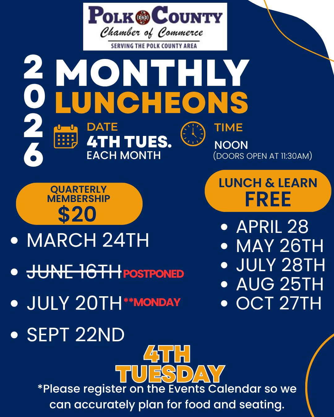 2026 Chamber Luncheons
