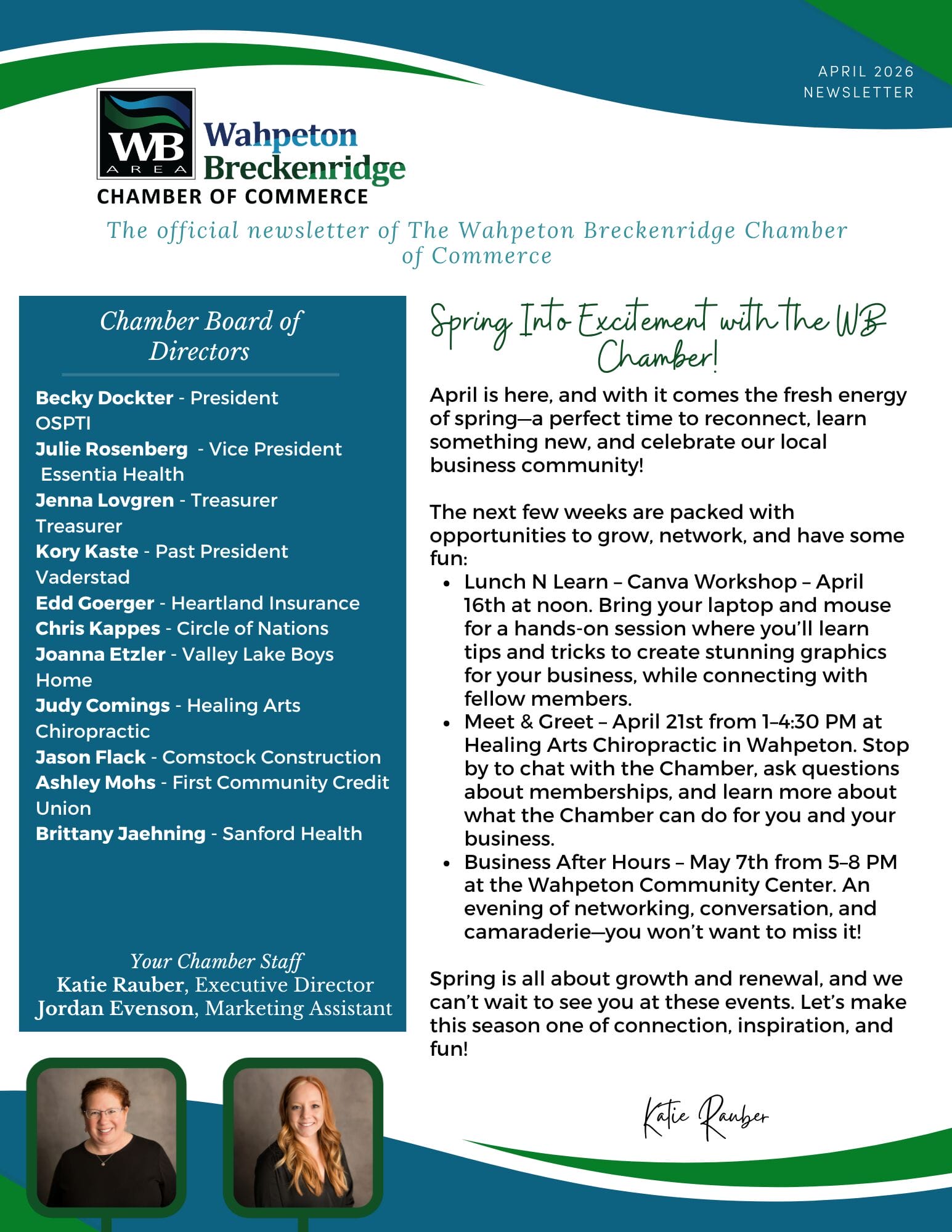 April 2026 Newsletter Cover