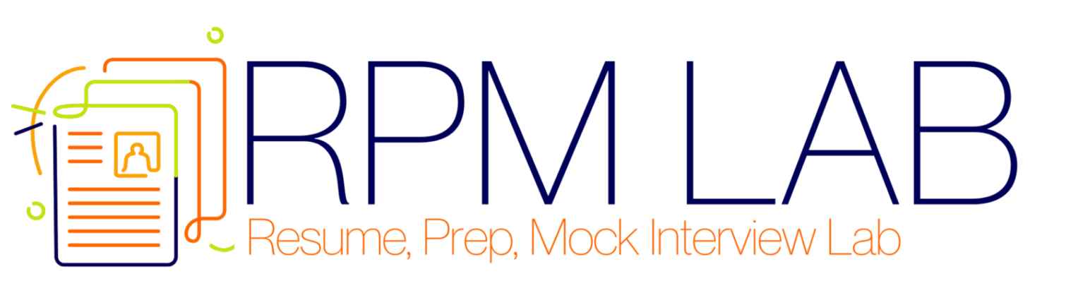 RPM Lab logo resume, prep, mock interview lab logo