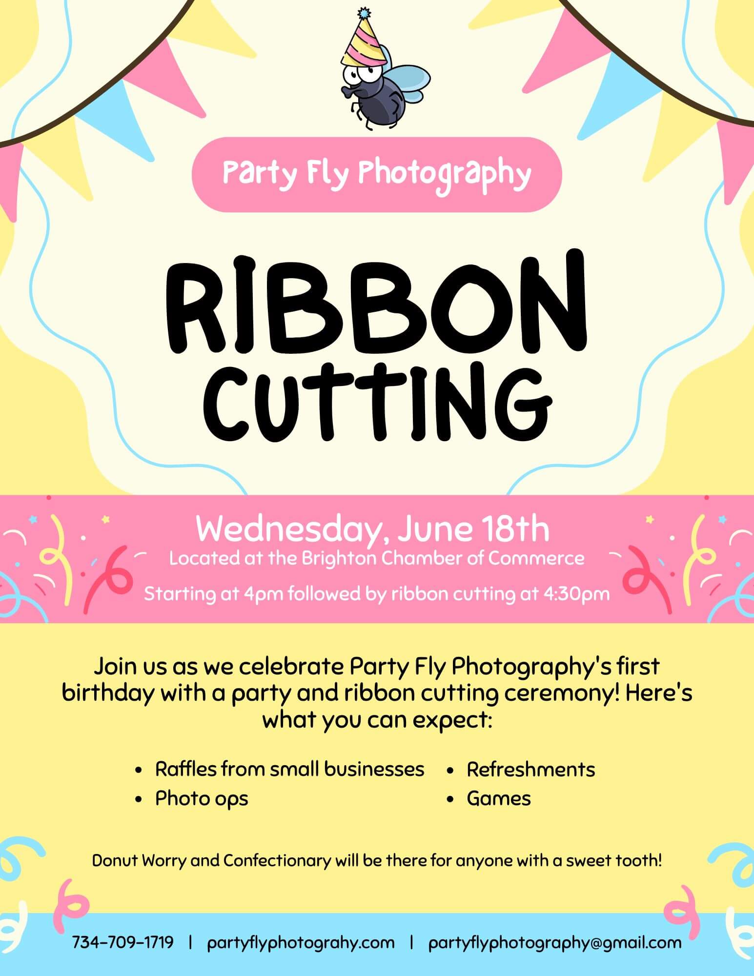 Party Fly Ribbon Cutting