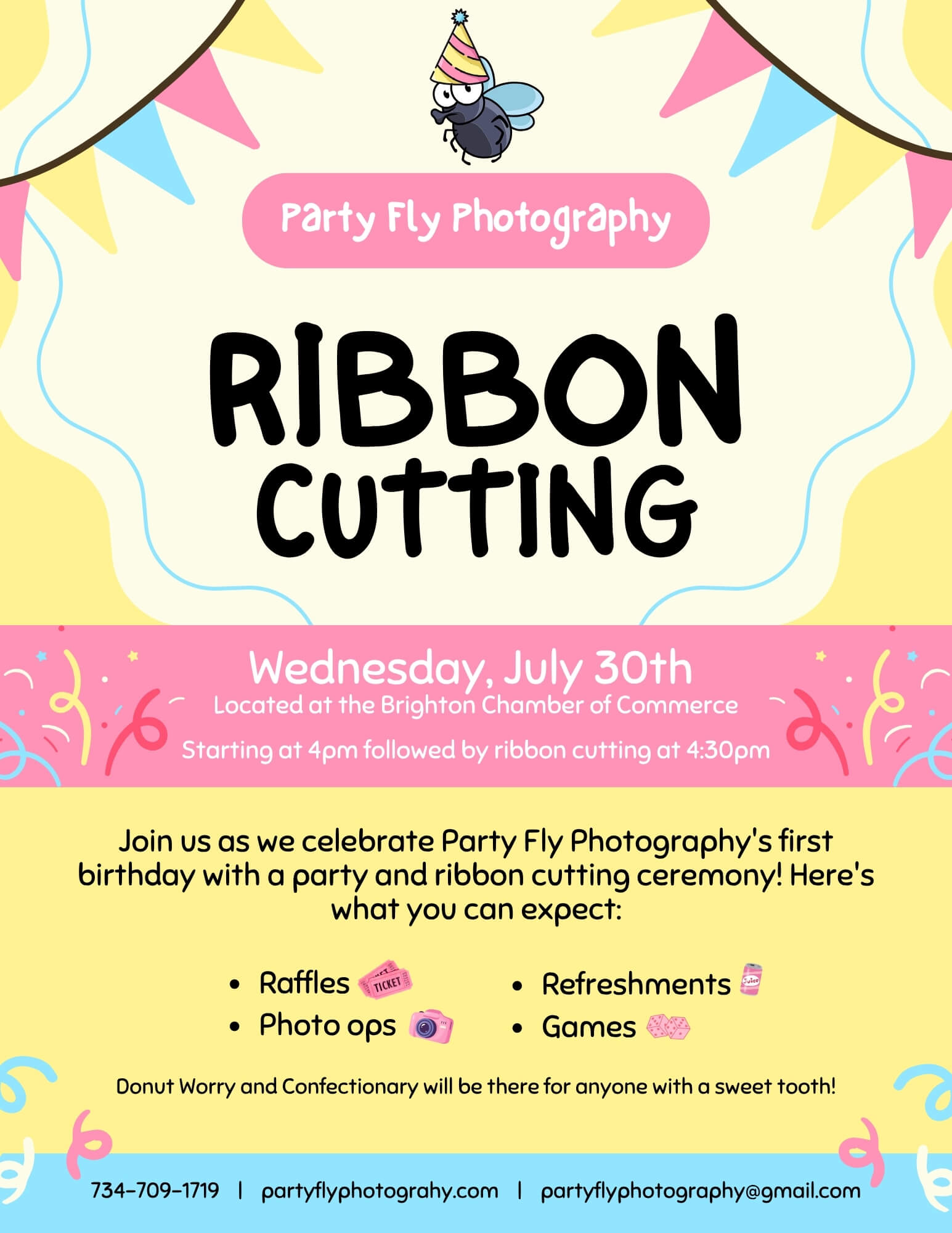 Party Fly Ribbon Cutting