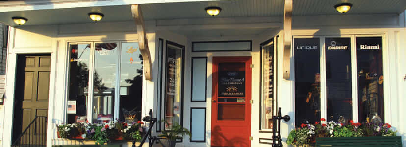 Blue Flame Gas Company, local business front door, chamber member