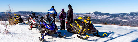 Snowmobilers on Quill Hill