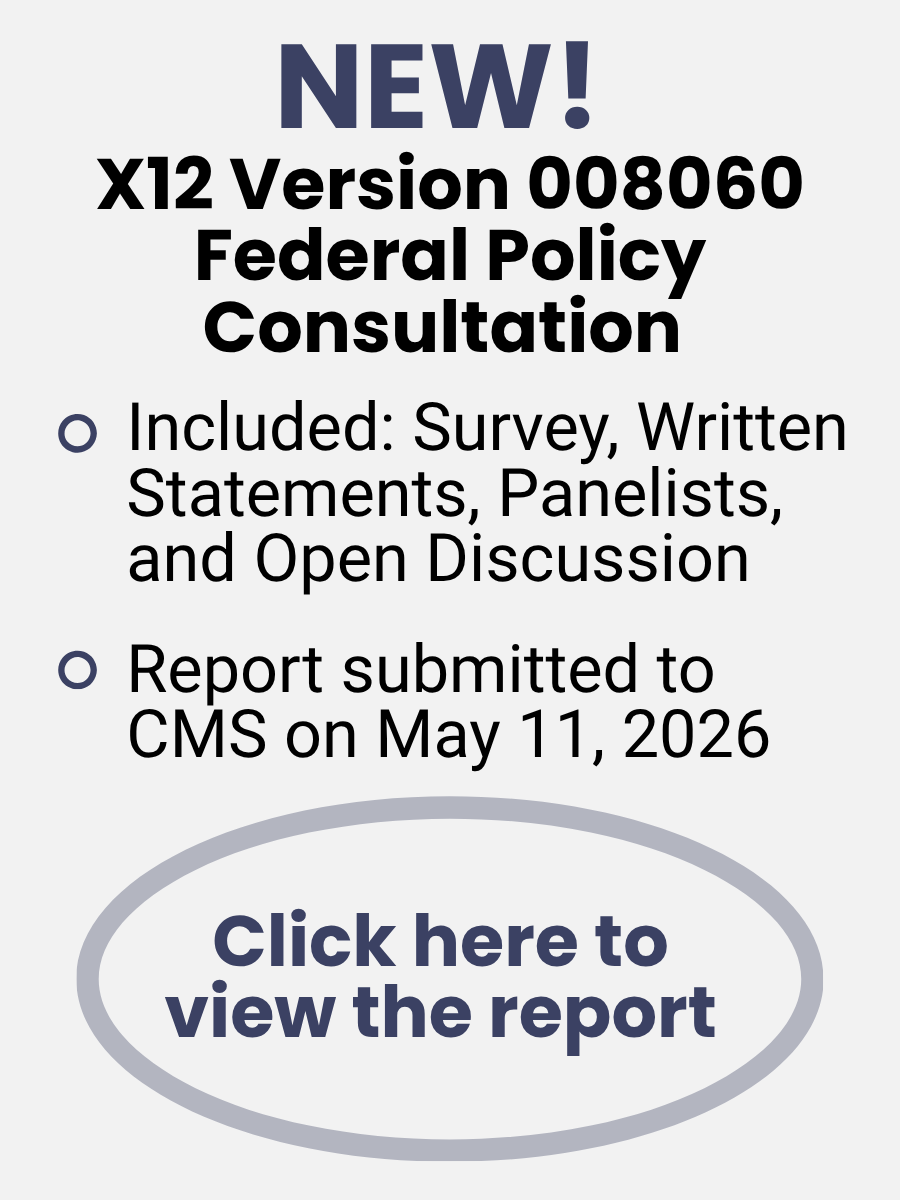 X12 Version 008060 Federal Policy Consultation