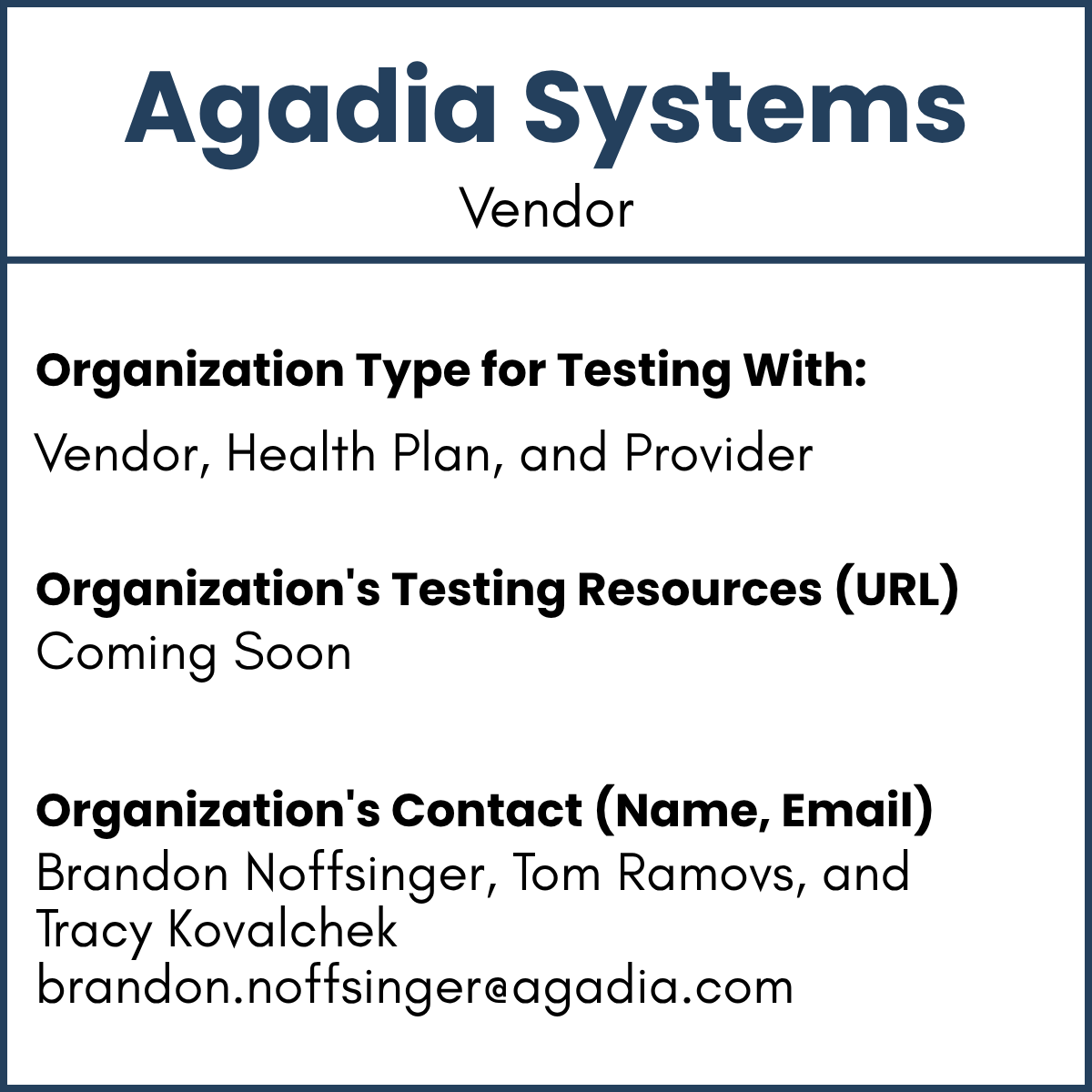 Agadia Systems
