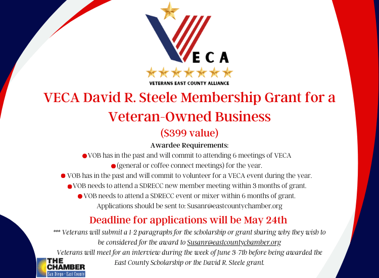 Now Accepting Applications | VECA David R. Steele Membership Grant for a Veteran-Owned Business