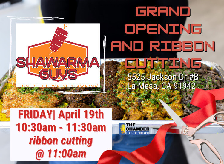 4/19 Grand Opening Ribbon Cutting Celebration | Shawarma Guys | 10:30am
