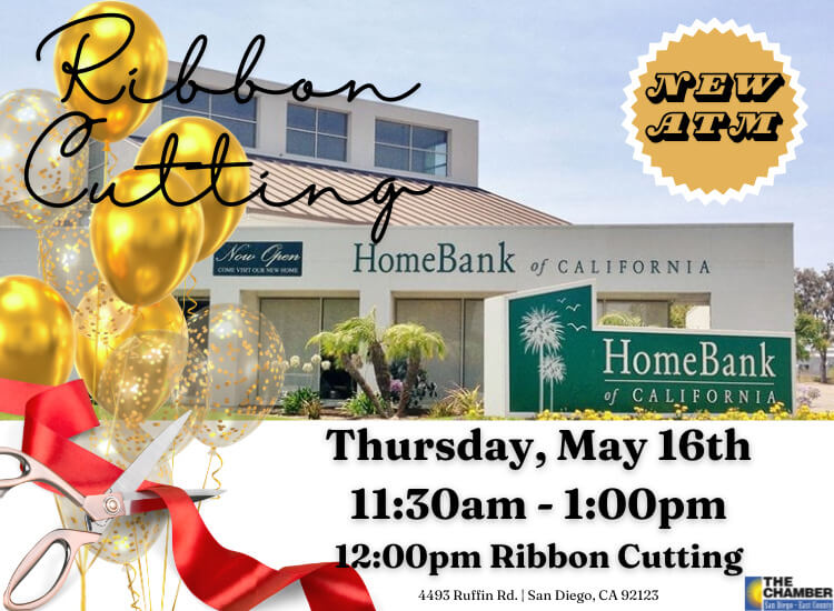 5/16 Ribbon Cutting | 11:30am | HomeBank of California