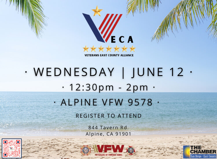 6/12 VECA Meeting | Alpine VFW | 12:30pm | Register