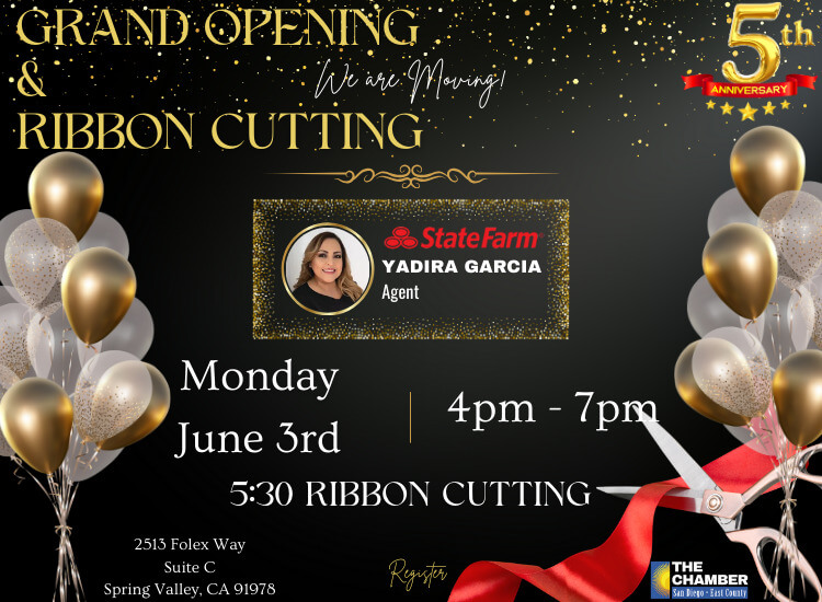 6/3 Grand Opening Ribbon Cutting Yadira Garcia St. Farm | 4p-7p | 5:30p Ribbon Cutting | Register