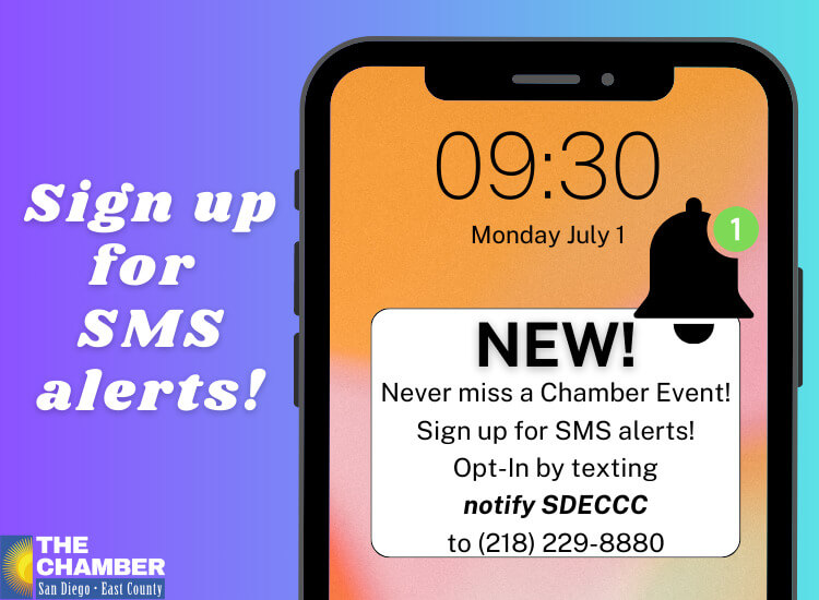 Never Miss an Event!!! Opt-in | 218-229-8880 | notify SDECCC