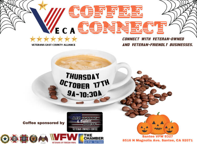 10/17 VECA Coffee Connect | 9a-10:30a | Santee VFW | Register to Attend