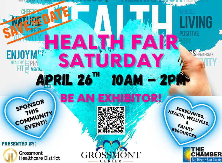 4/26 Spring Health Fair | Grossmont Center | 10a-2p  | Sponsor | Exhibit | Free to Attend