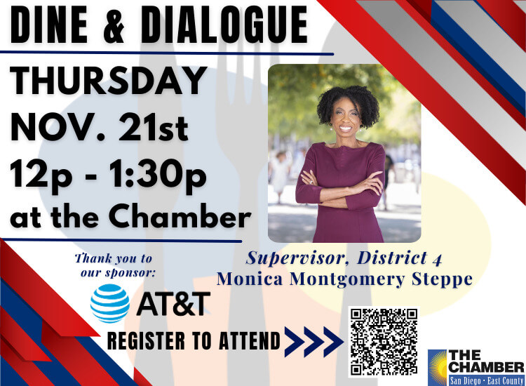 11/21 Dine & Dialogue w/Supervisor Monica Montgomery Steppe | 12p-1:30p | Register to Attend