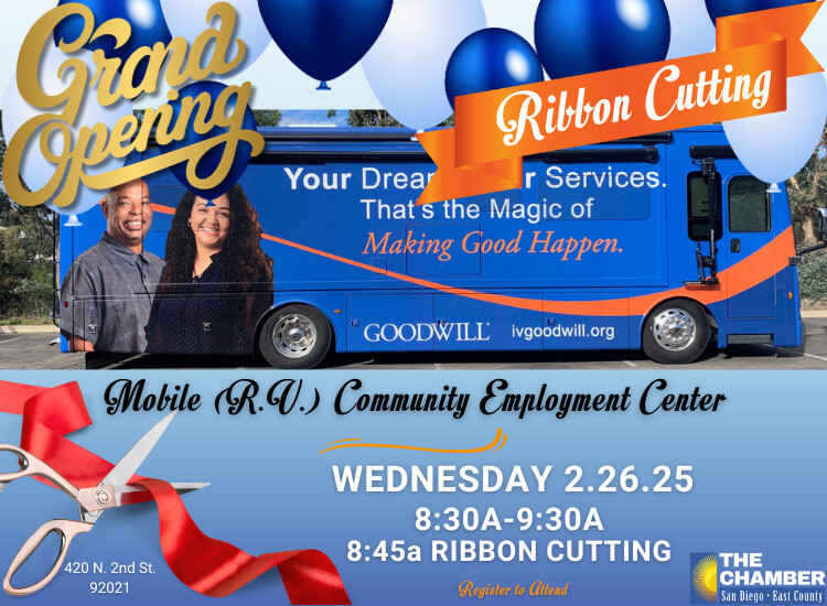 2/26 Grand Opening Ribbon Cutting | Goodwill Industries Mobile Unit | 8:30am-9:30am | 8:45am Ribbon Cutting | Register to Attend