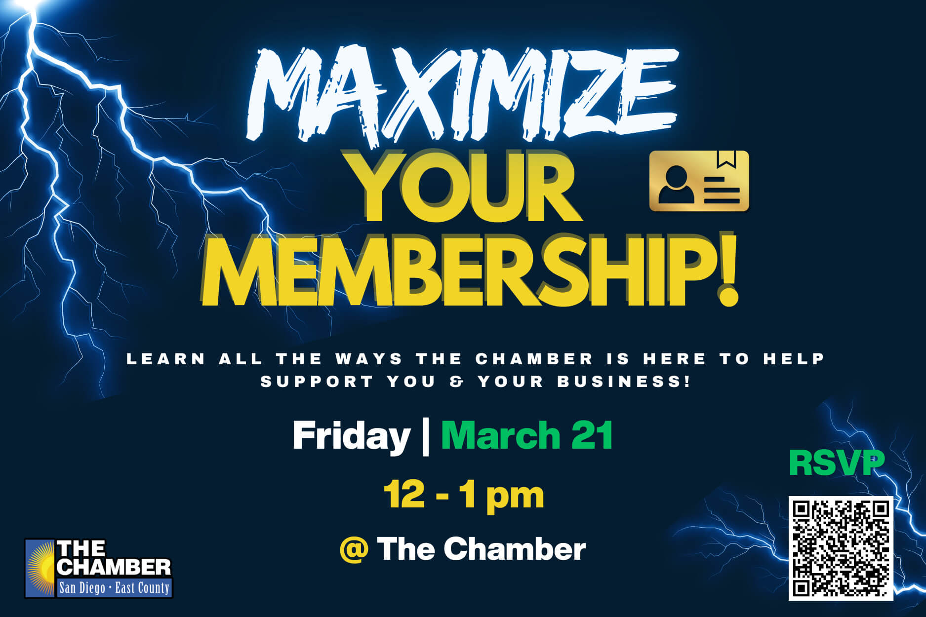 3/21 Maximize Your Membership | 12p-1p | at the Chamber! | Register to Attend