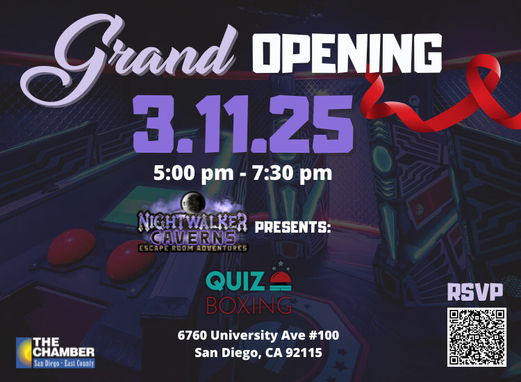 3/11 Grand Opening - Nightwalker Caverns Escape Room | Debut of Quiz Boxing | Register to Attend