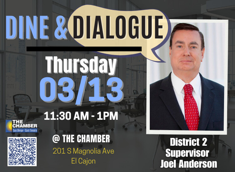 3/13 Dine & Dialogue w/ Supervisor Joel Anderson!