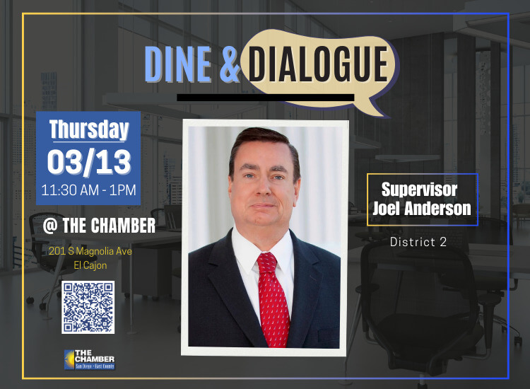 3/13 Dine & Dialogue w/ Supervisor Joel Anderson!