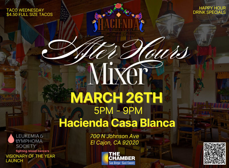 3/26 Business After Hours | Hacienda Casa Blanca | RSVP to Attend