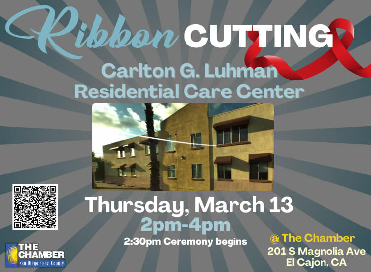 3/13 Ribbon Cutting - Carlton G. Luhman Residential Care Center | Appearance by Supervisor Joel Anderson | Register to Attend