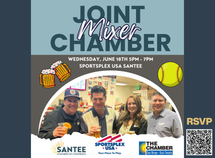 6/18 Joint Chamber Mixer w/ Santee Chamber of Commerce | Sportsplex USA Santee | FREE for East County Chamber Members | RSVP To Attend 