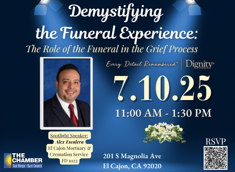 7/10 Spotlight Seminar - El Cajon Mortuary & Cremation Service | Open to All | RSVP to Attend
