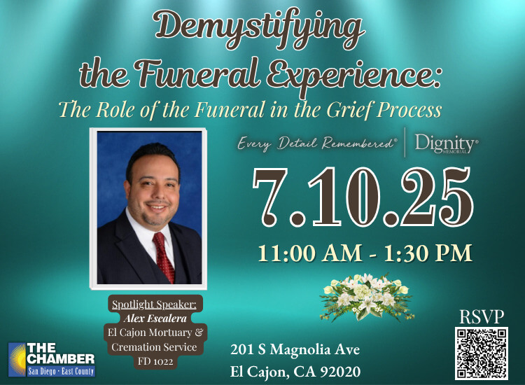 7/10 Spotlight Seminar - El Cajon Mortuary & Cremation Service | Open to All | RSVP to Attend