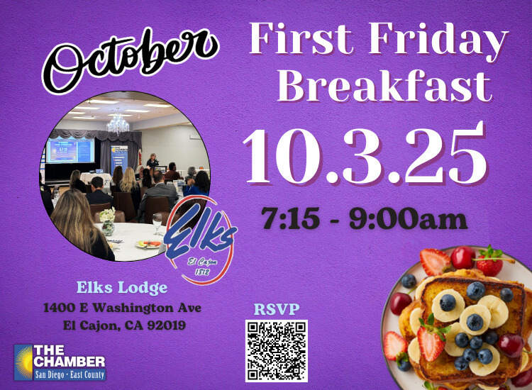 10/3 First Friday Breakfast - Elks Lodge | RSVP to Attend | Tabletop Sponsorships Available 