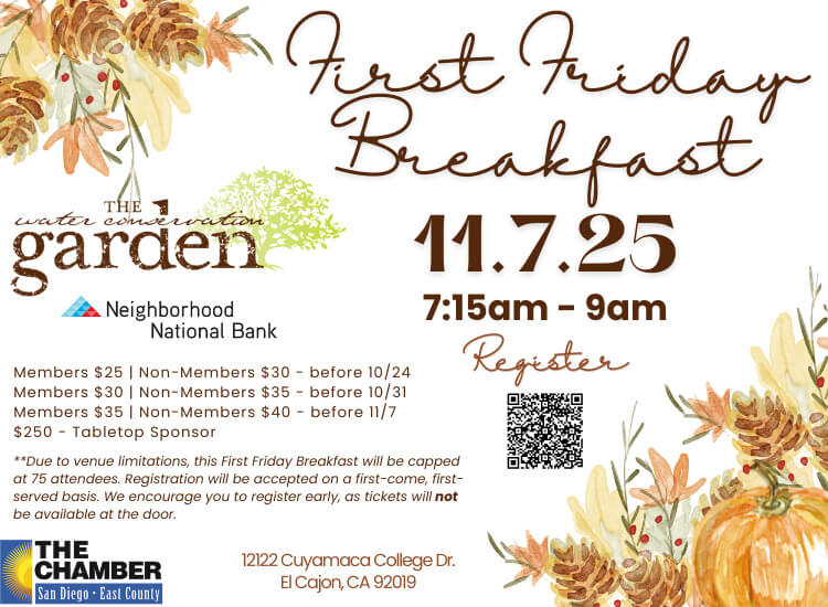 11/7 First Friday Breakfast at The Water Conservation Garden
