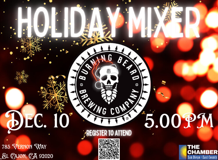 12/10 Chamber Holiday Mixer at Burning Beard Brewing | 5p-7p | FREE | Register to Attend