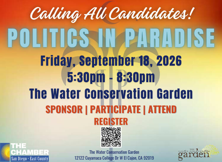 SAVE THE DATE! 9/18 Politics in Paradise at The Water Conservation Garden