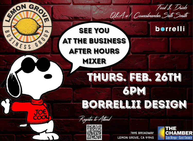 2/26 Business After Hours Mixer w/ Lemon Grove Business Group