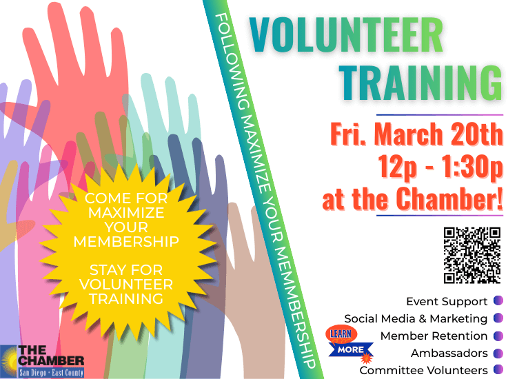 3/20 Volunteer Training at the Chamber