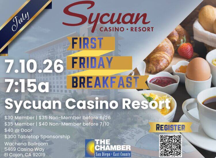 7/10 First Friday Breakfast at Sycuan Casino Resort