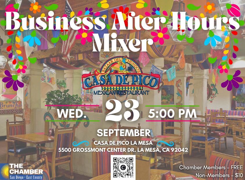 9/23 Business After Hours Mixer at Casa de Pico