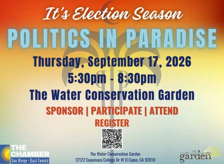 9/17 Politics in Paradise at The Water Conservation Garden