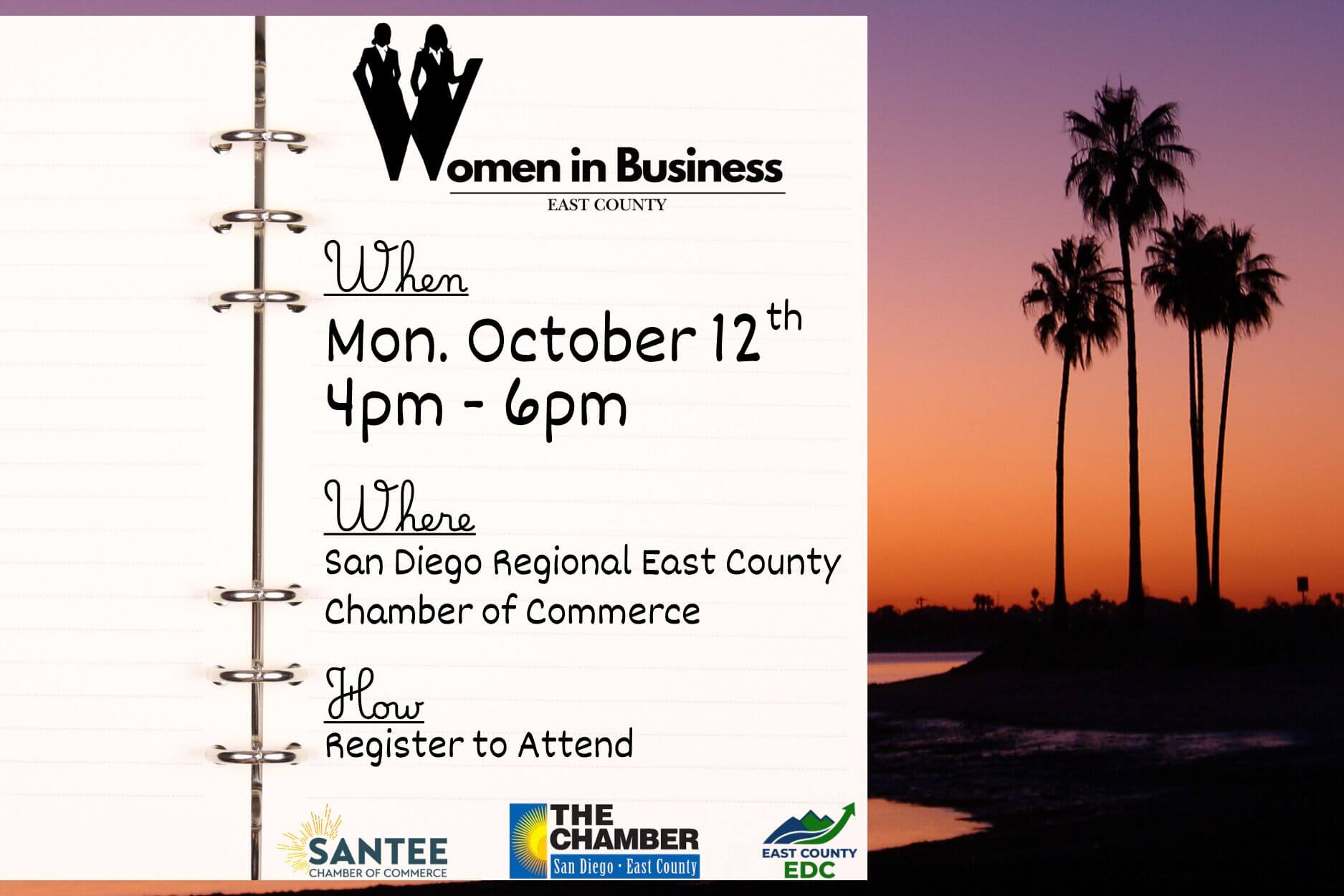 10/12 Women in Business at the East County Chamber