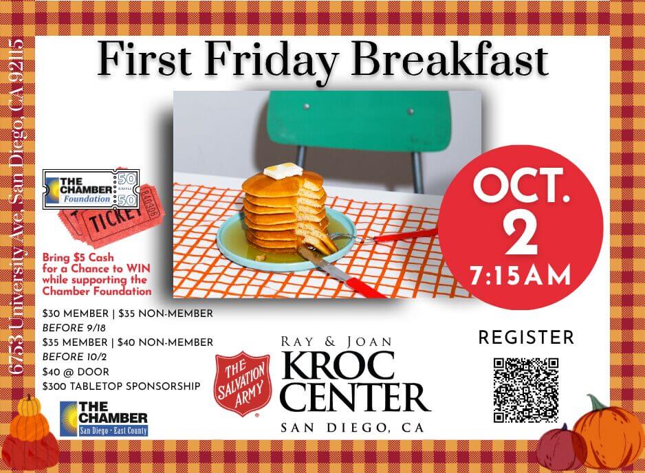10/2 First Friday Breakfast at Kroc Center San Diego