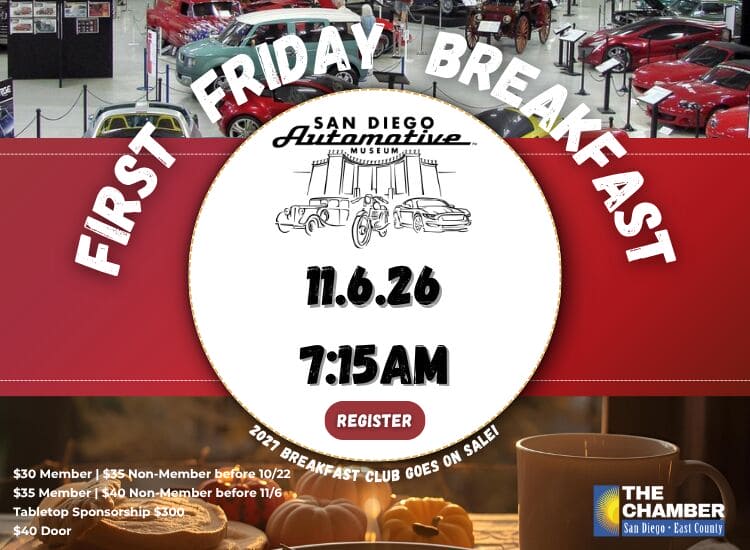 11/6 First Friday Breakfast at the San Diego Automotive Museum
