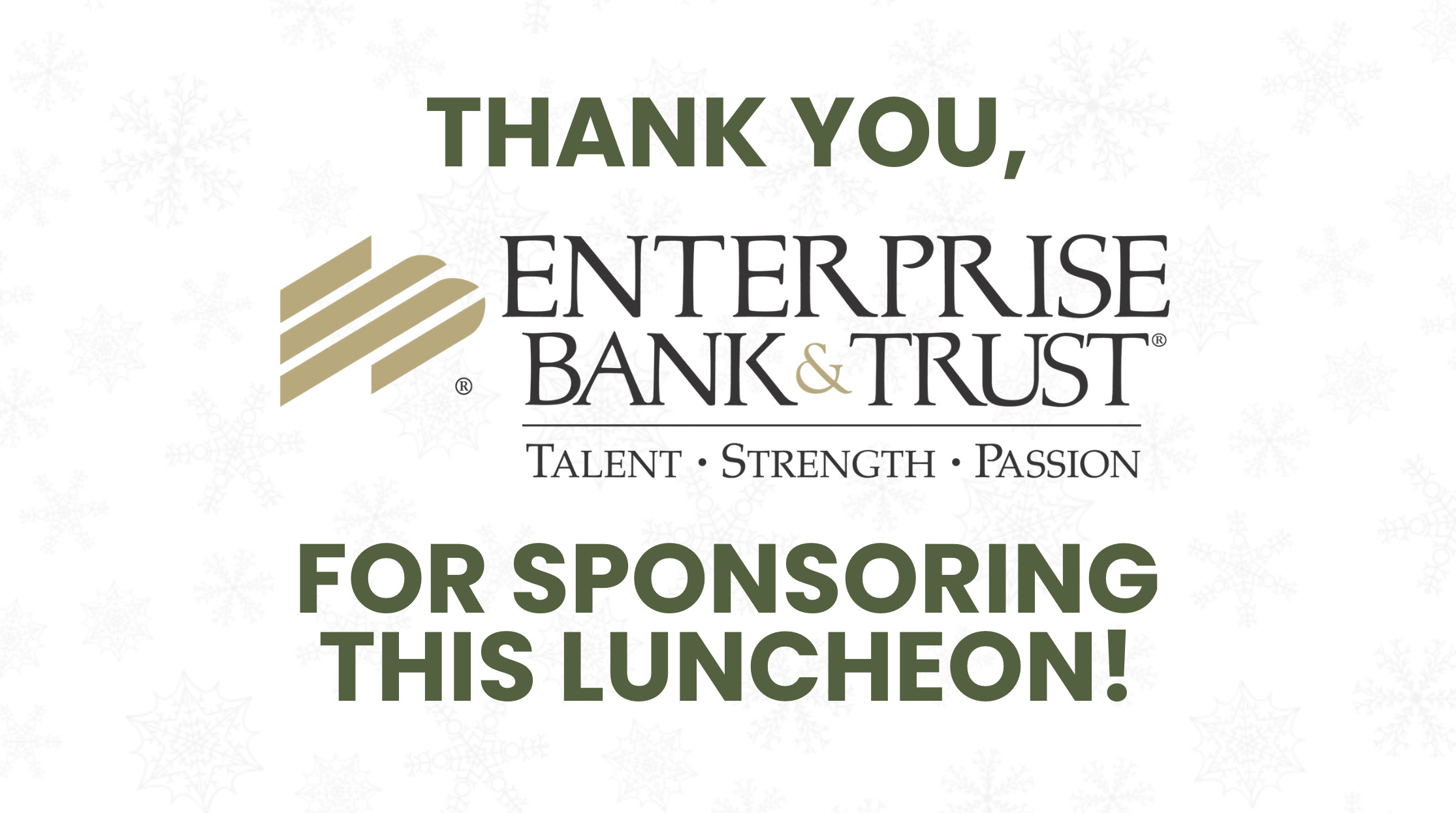 December 2025 Lunch Sponsor