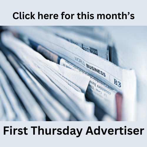 Click here for the First Thursday Advertiser