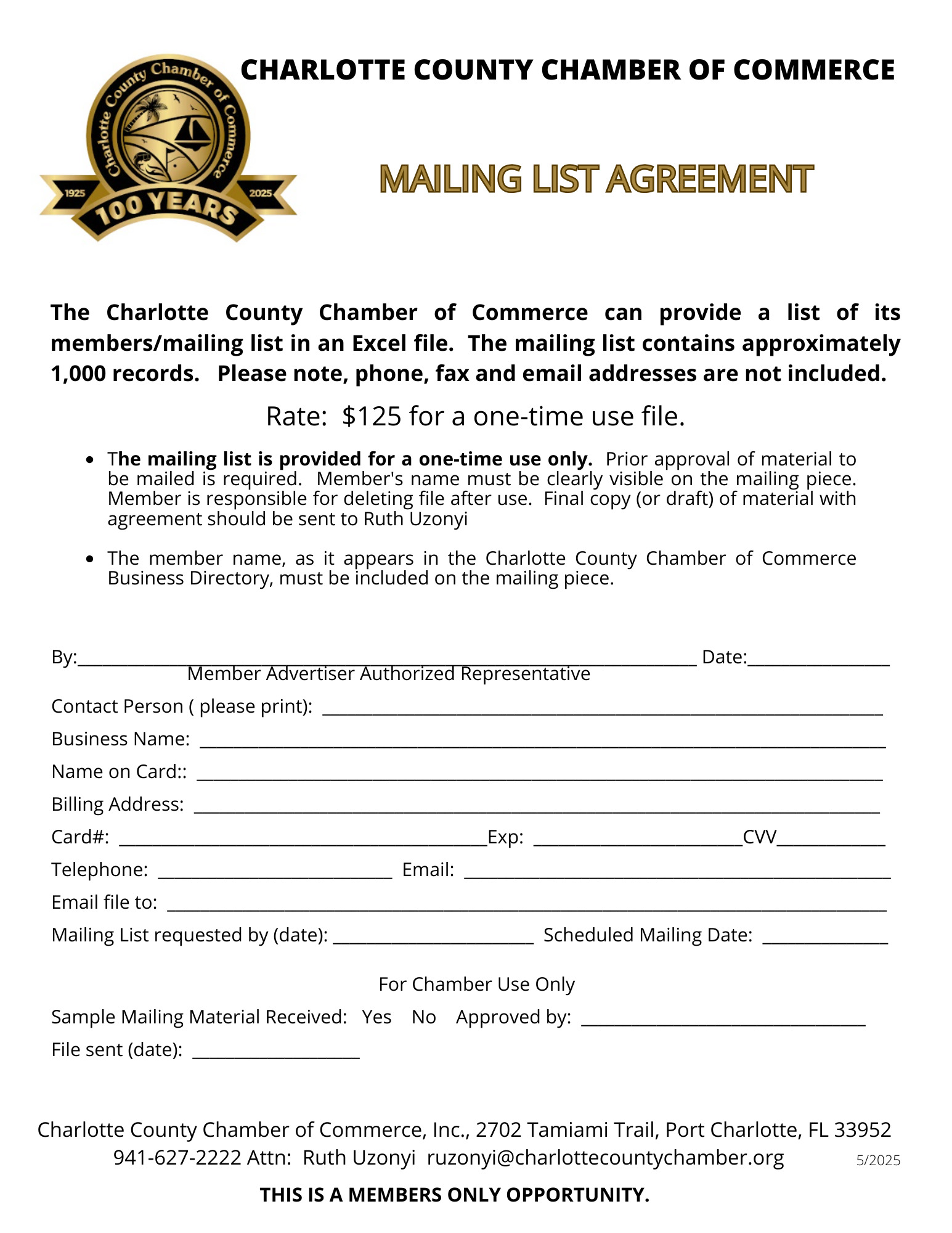 Mailing List File Agreement 2025 (1) Mailing List File Agreement 2025 (1)
