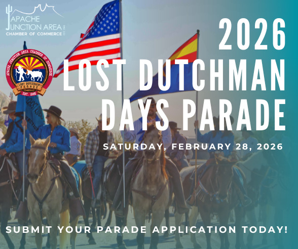 Register for the 2026 Lost Dutchman Days Parade today!
