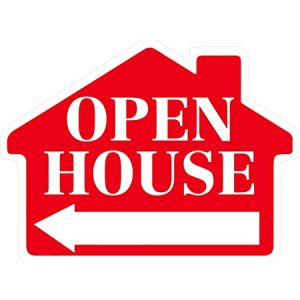 red sign open house