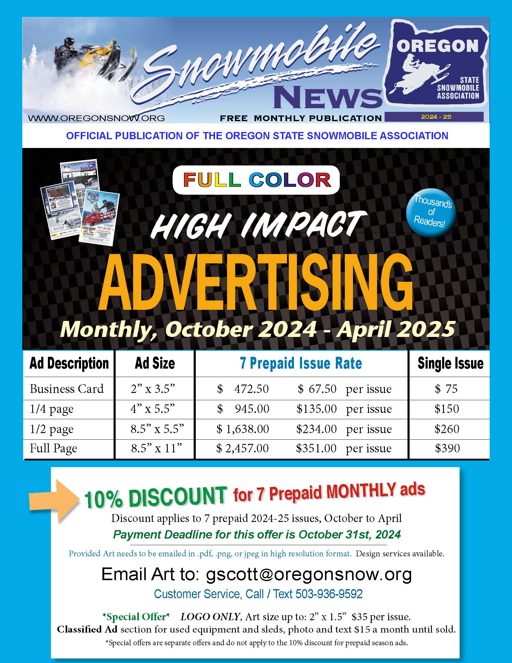 2024-25 OSSA News AD RATES