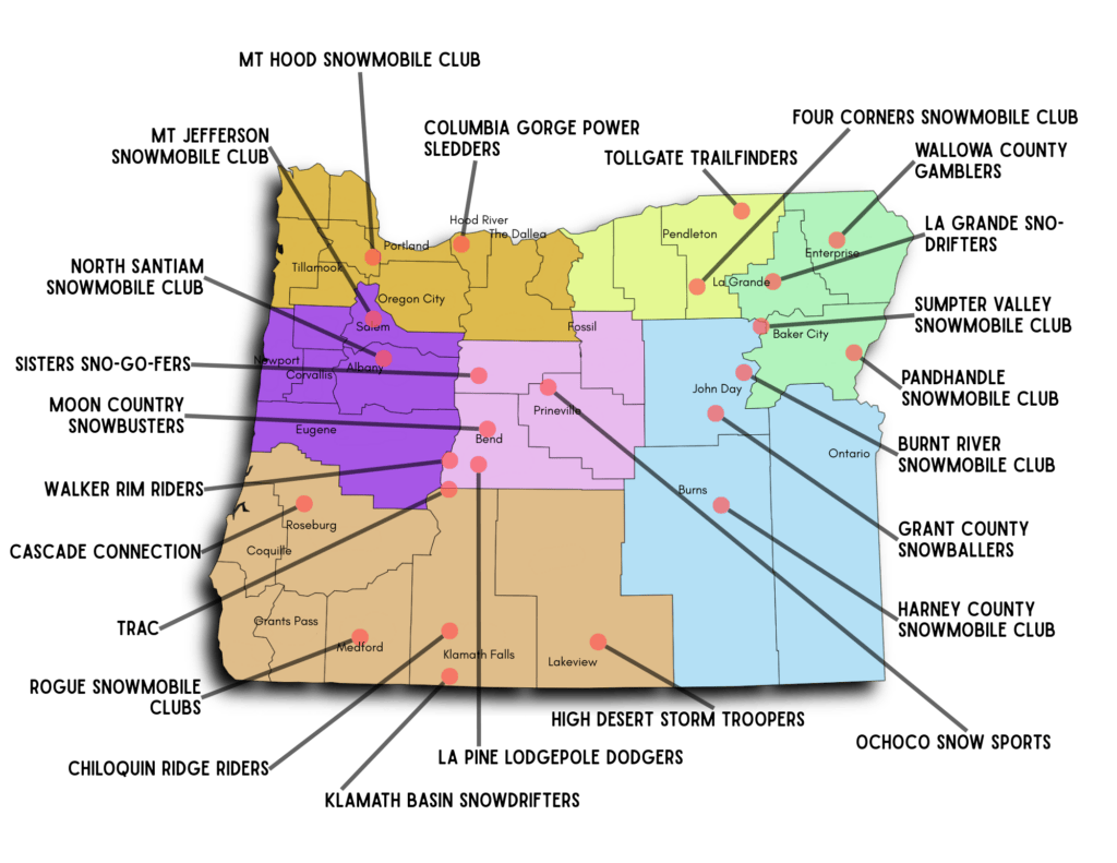 Oregon Club Map Oregon Club Map