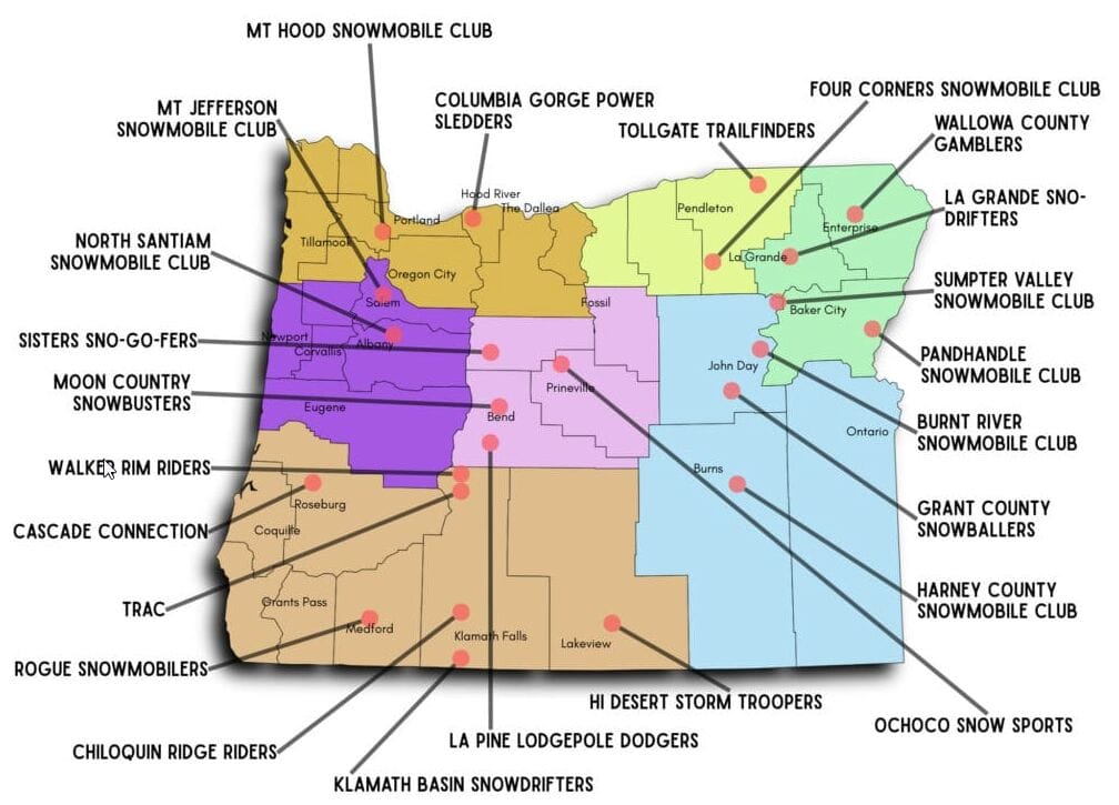 Oregon Club Map